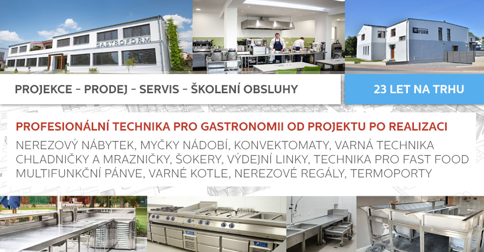 Gastro zařízení, projekce, gastro technika