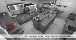 Hotel OLD TOWN Brno - vizualizace kuchyně