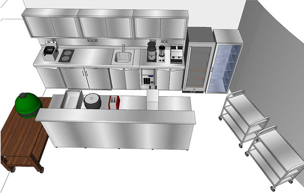 3D pohled hotelov&eacute;ho baru ve &Scaron;panělsku