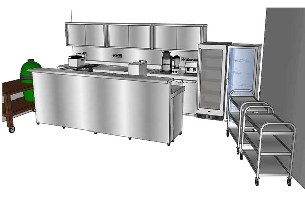 3D pohled hotelov&eacute;ho baru ve &Scaron;panělsku