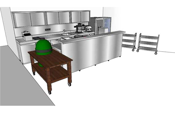 3D pohled hotelov&eacute;ho baru ve &Scaron;panělsku